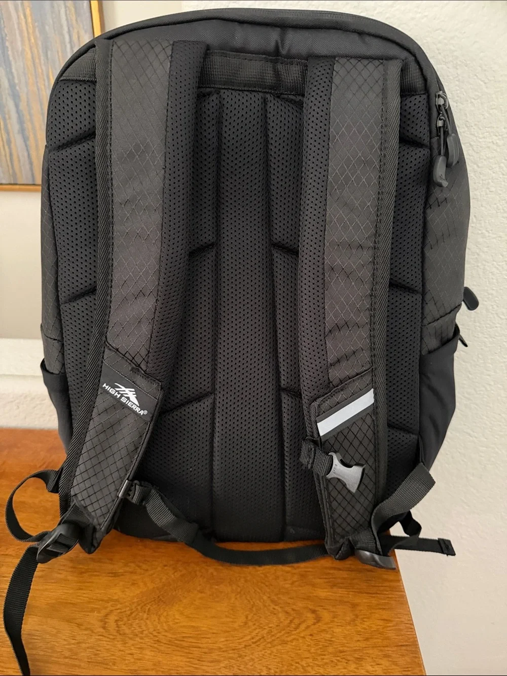 High Sierra Black Backpack with Front Organizer